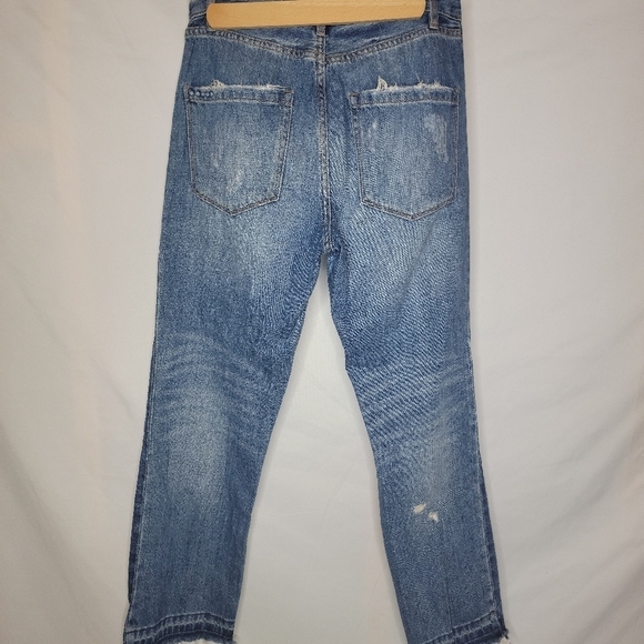 Blank NYC Hot Thoughts distressed High Rise Ankle Cropped Jeans - Size 27 - Picture 4 of 8